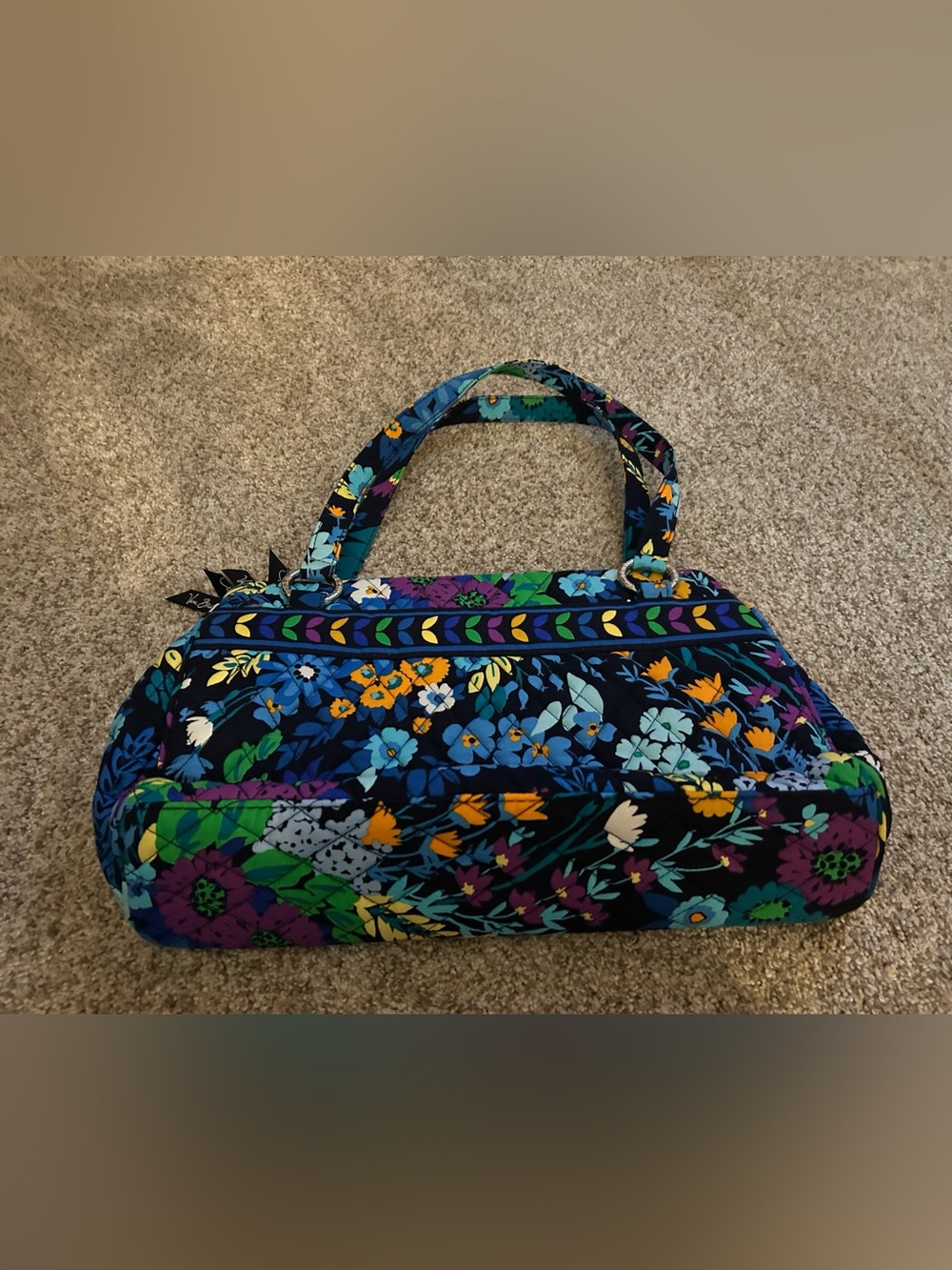 Vera Bradley Midnight Blues Medium Size Shoulder Bag - Picture 3 of 7